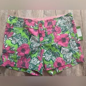 LILLY PULITZER Bloomin' Coccoonin' Callahan Butterfly Floral Print Shorts 6